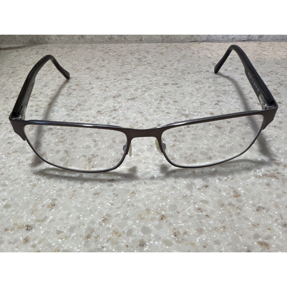 Michael Ryen MR-239 C2 Black Rectangular Full Rim Eyeglass Frames 54-16-140